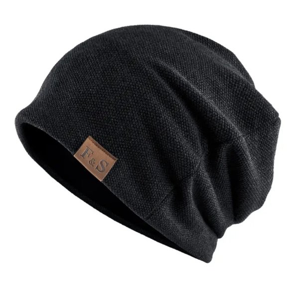 Unisex Black Knitted Toque Beanie - Picture 2 of 8